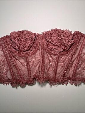 Victorias Secret Bustier Dusty Rose Corset 32C